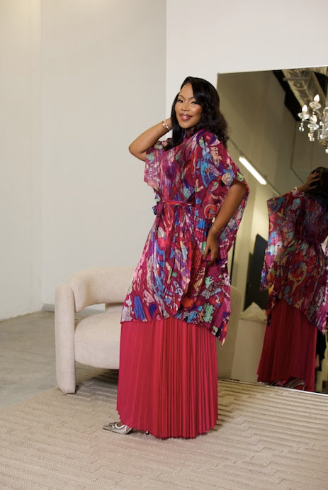 Multicoloured Ripple Pants Set