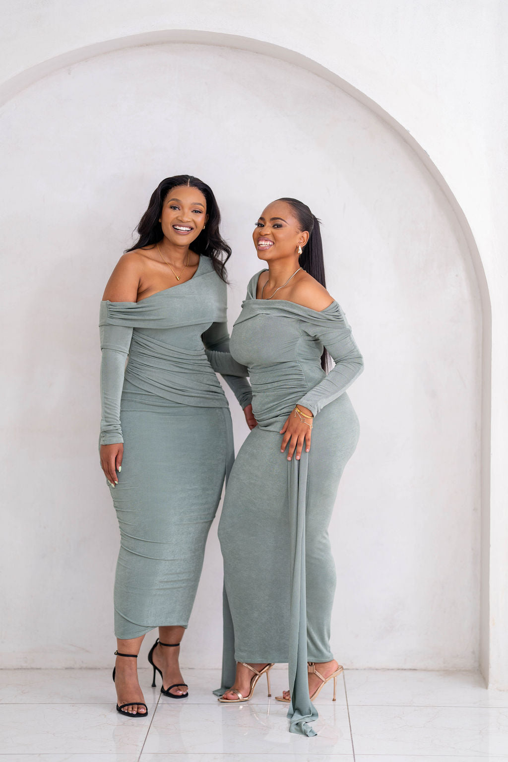 Olive Veil Dress