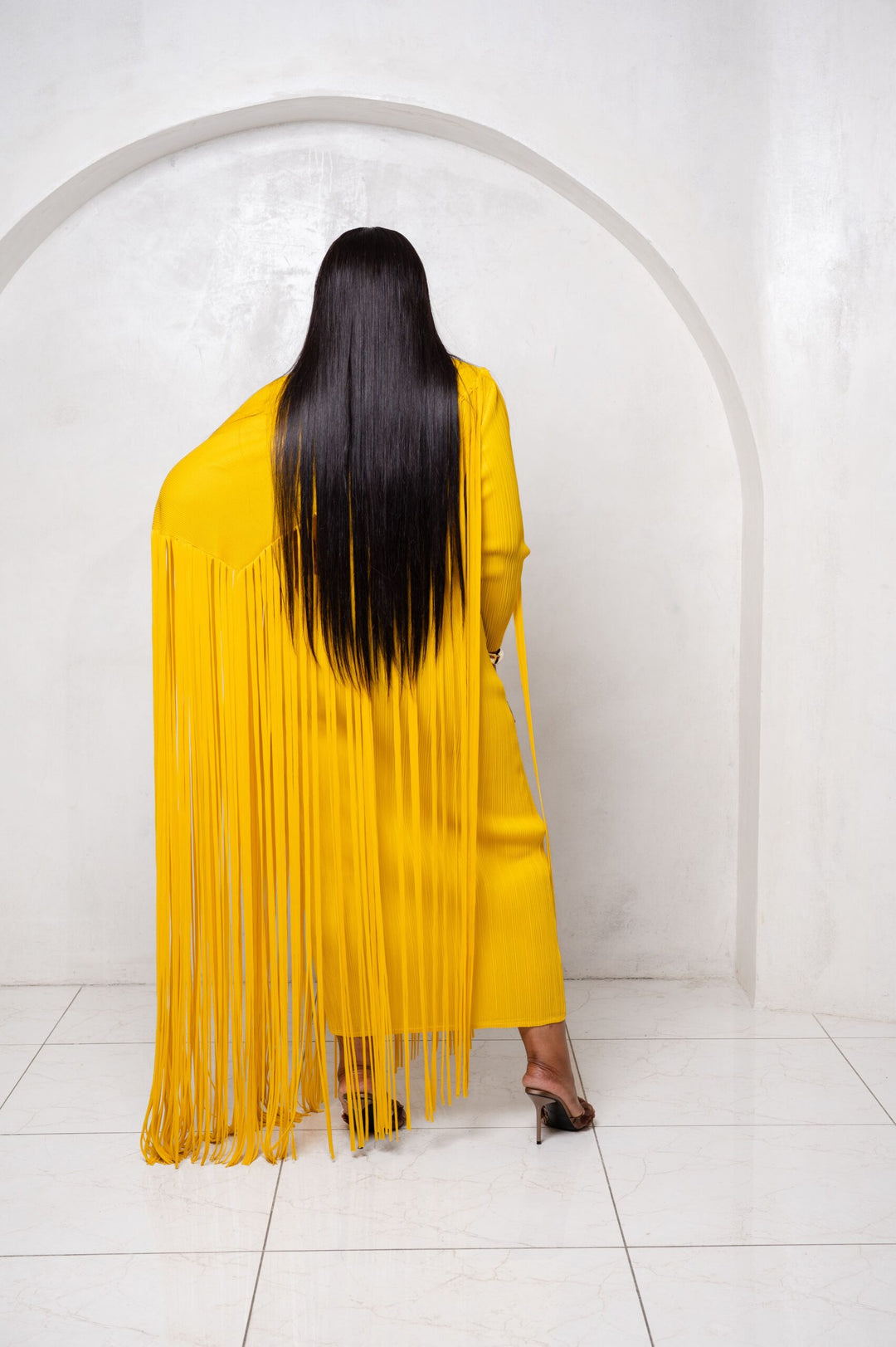 Sunburst Fringe Gown