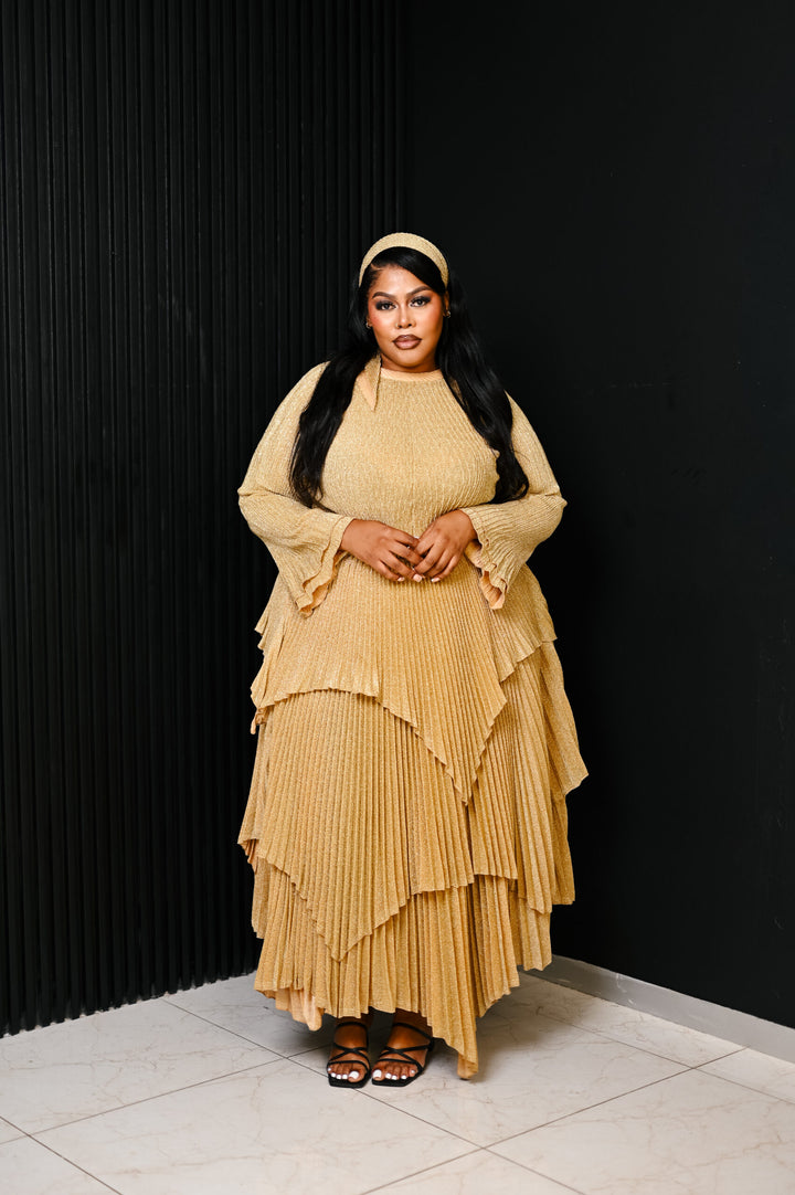 The Gilded Radiance Plissé Set