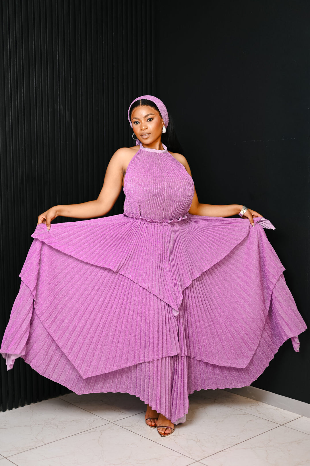 The Amethyst Radiance Plissé Set