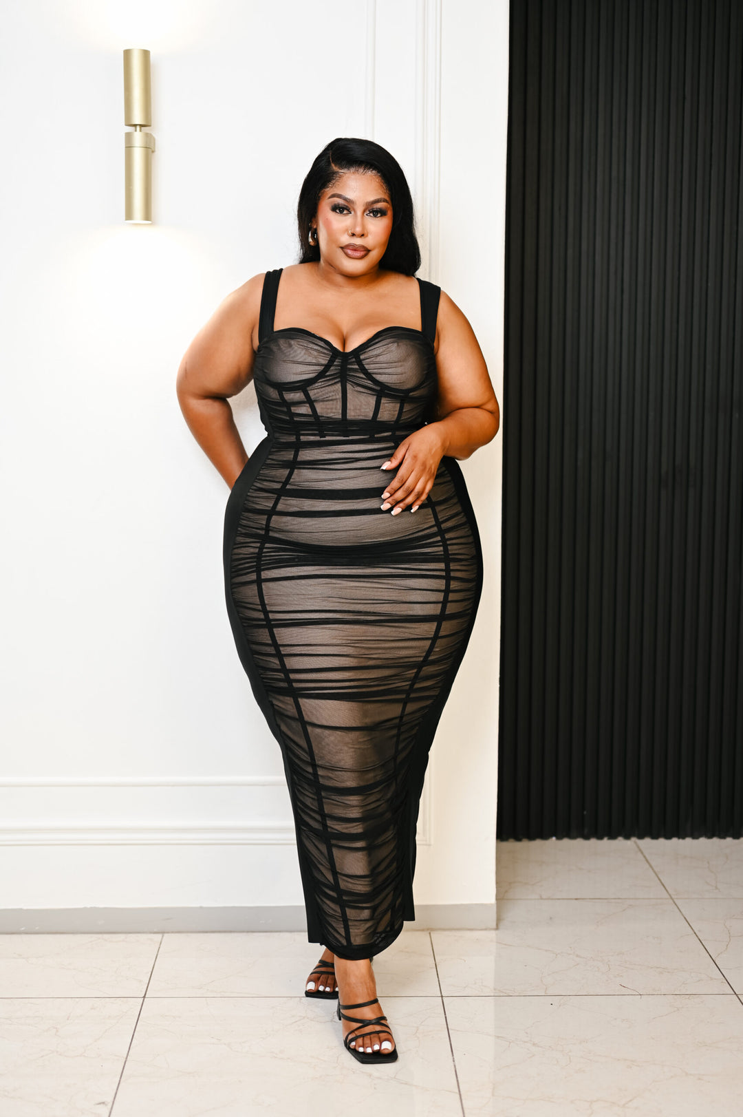 Shadow Lace Bandage Maxi