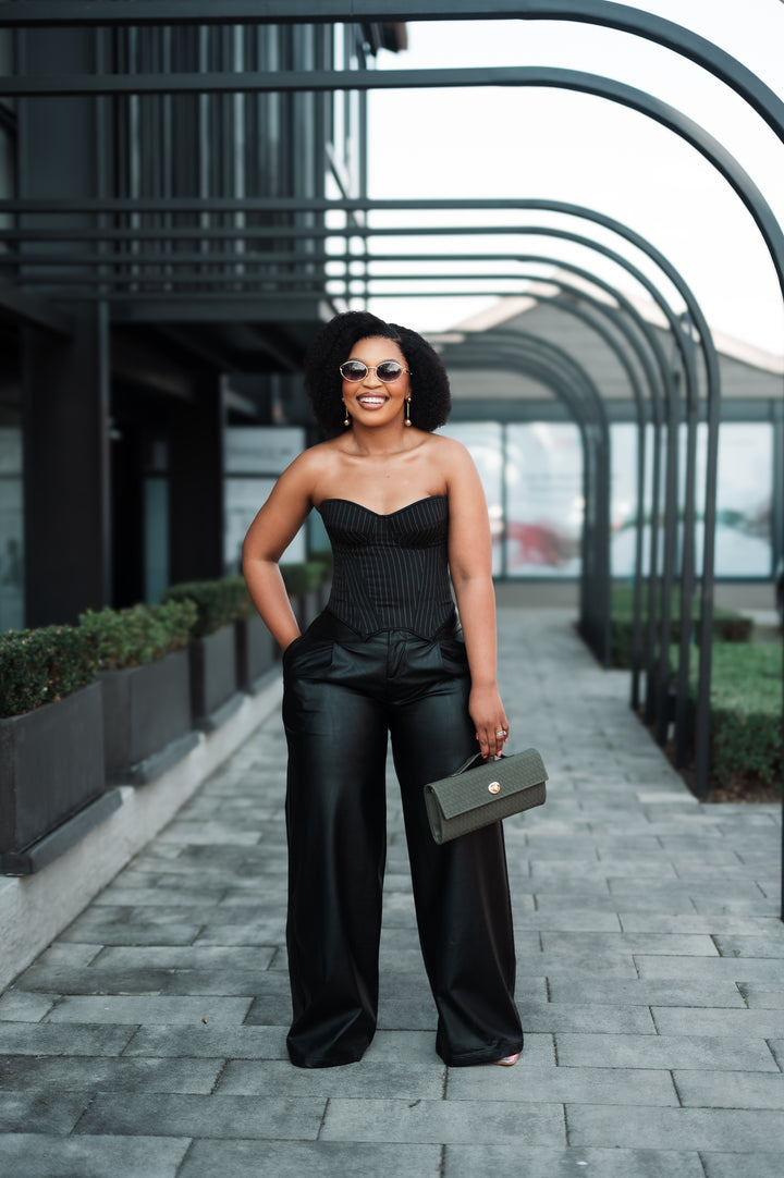 Manhattan Leather Palazzo Pants