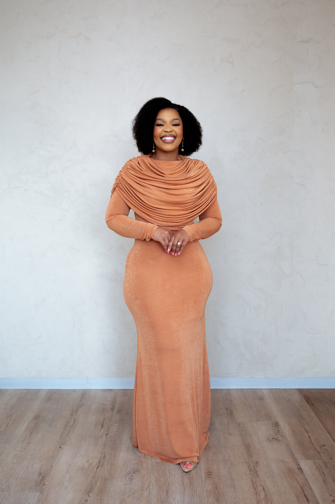 Cognac Reina Gown