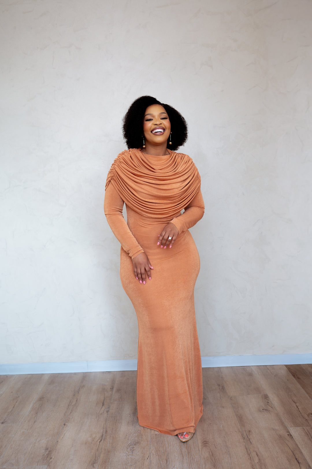 Cognac Reina Gown