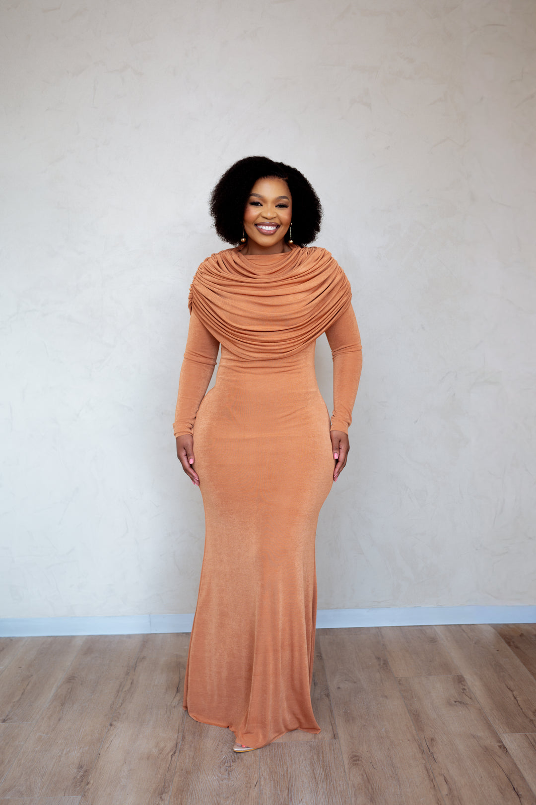 Cognac Reina Gown