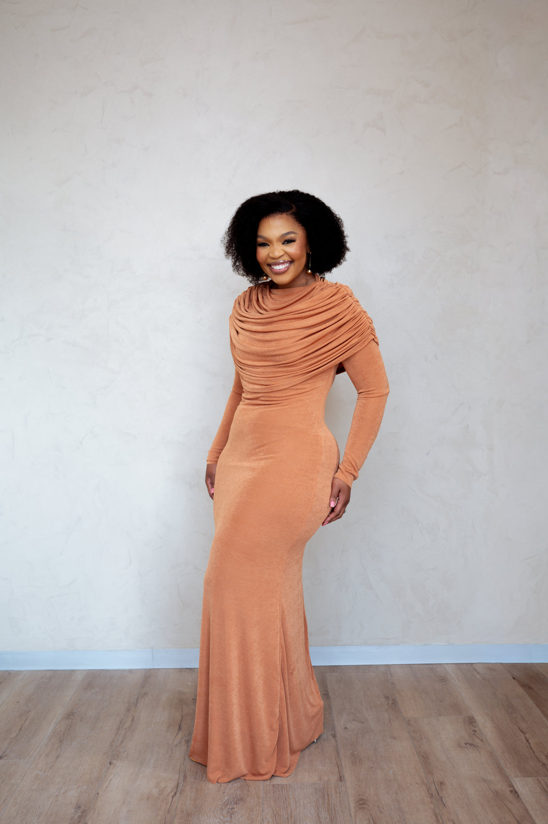 Cognac Reina Gown