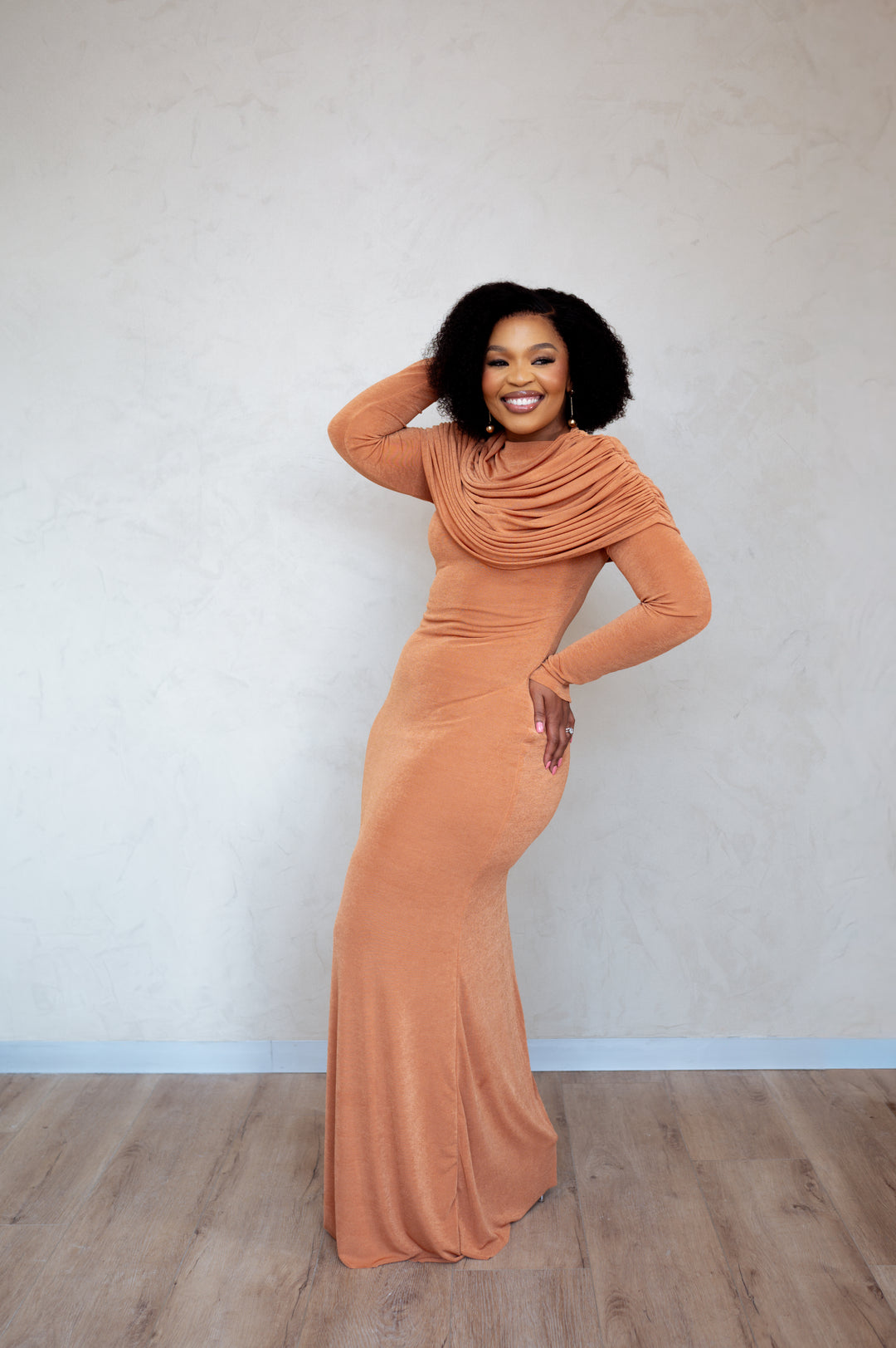 Cognac Reina Gown