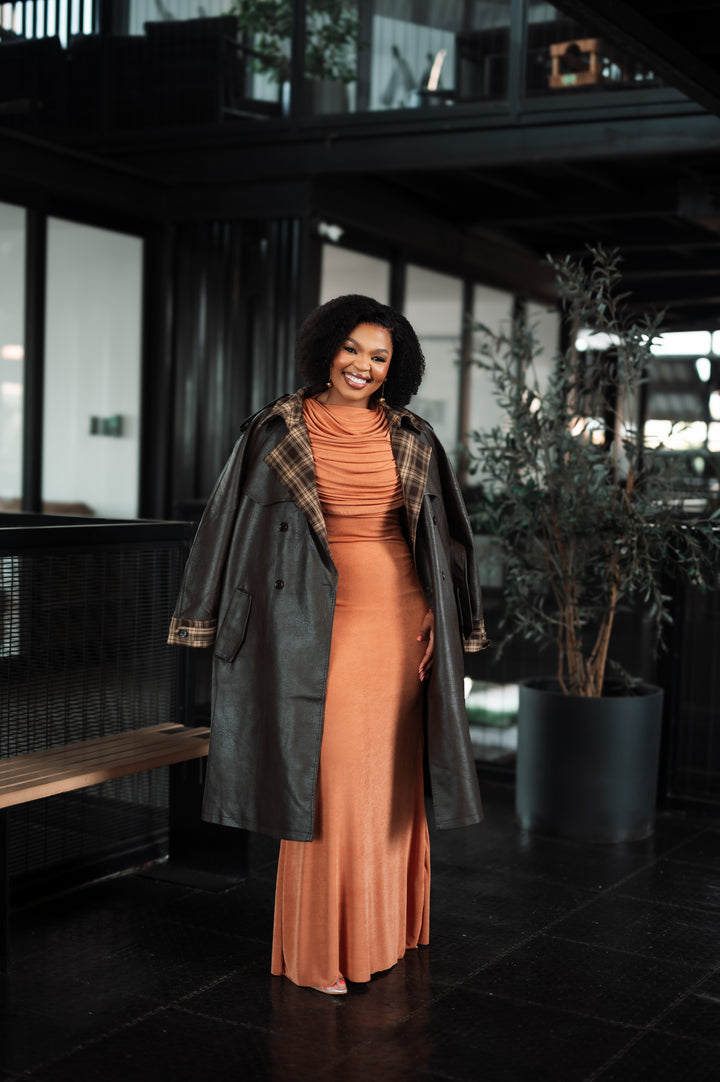 Marron Mantello Coat