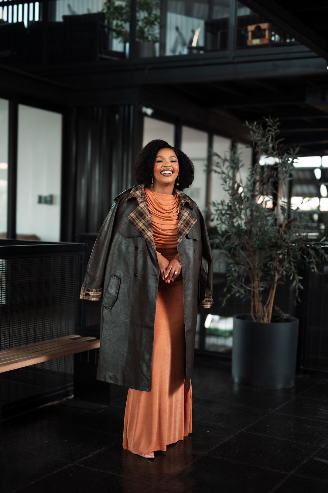 Marron Mantello Coat