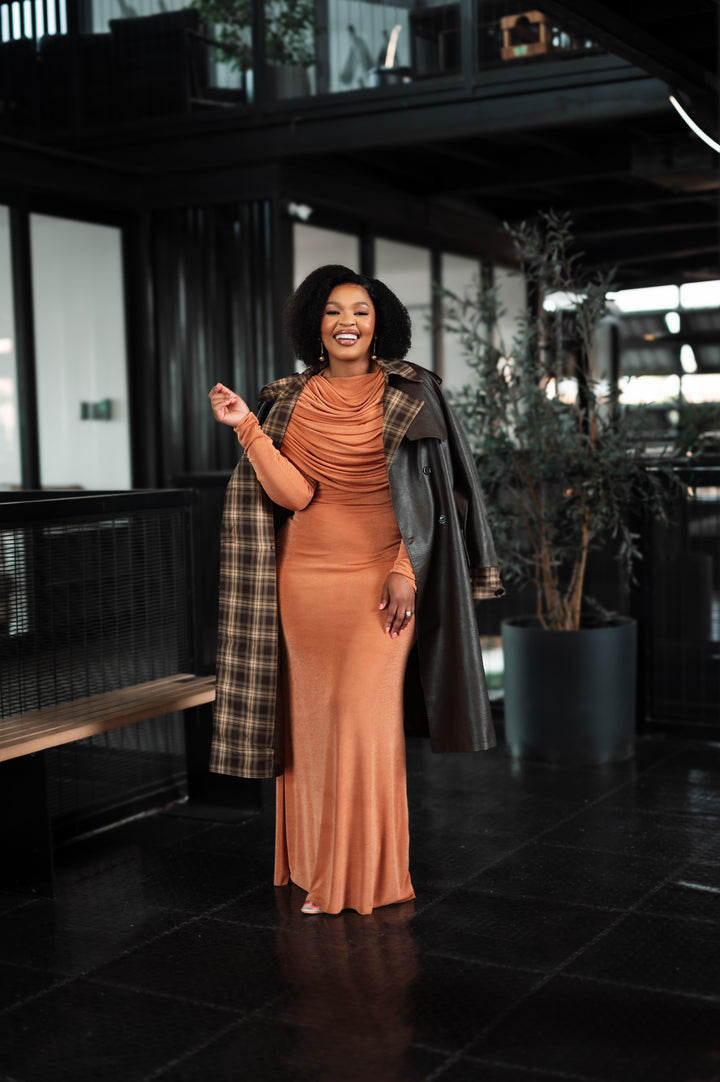 Marron Mantello Coat
