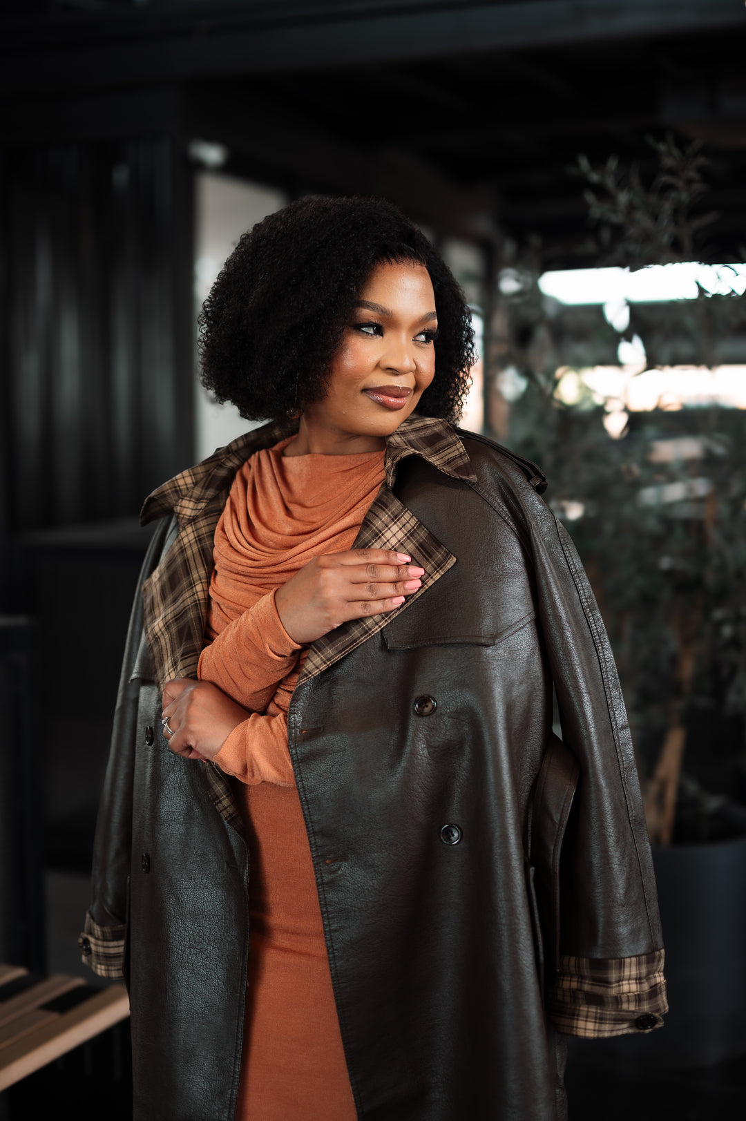 Marron Mantello Coat