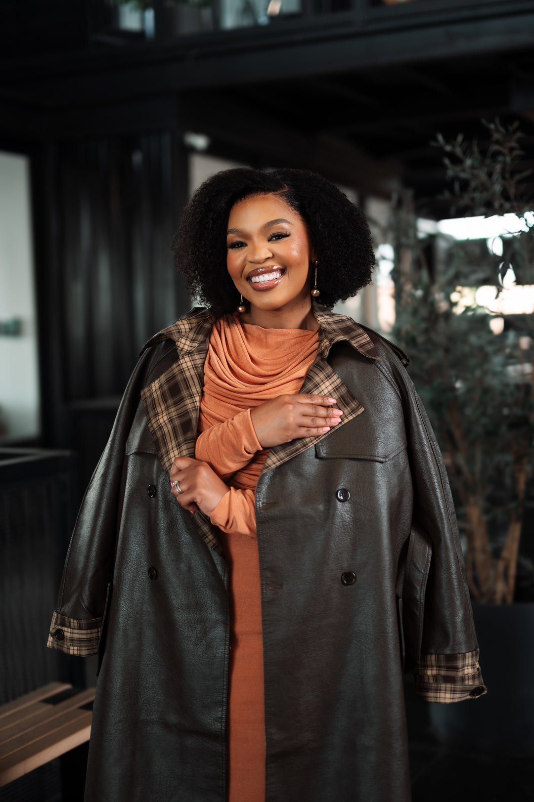 Marron Mantello Coat