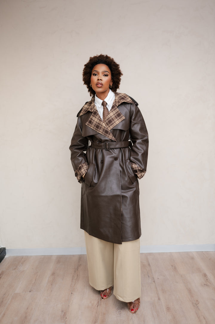 Marron Mantello Coat