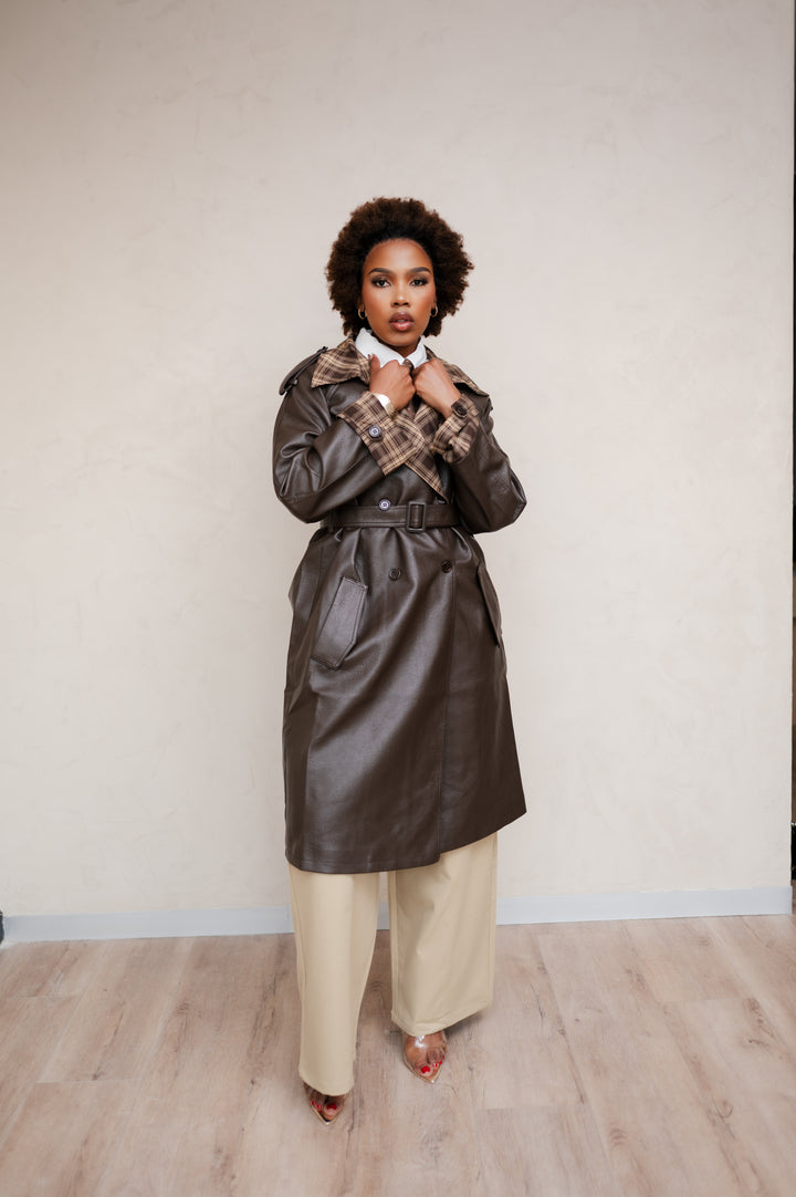 Marron Mantello Coat
