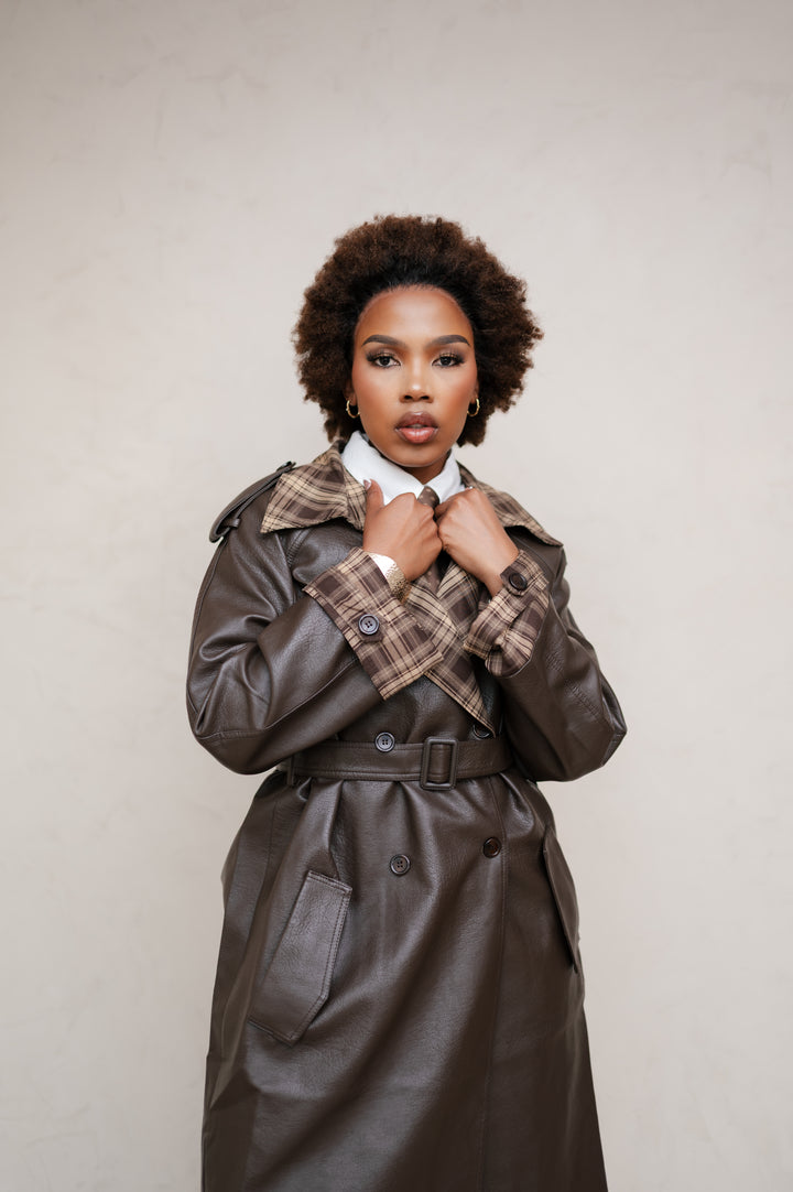 Marron Mantello Coat