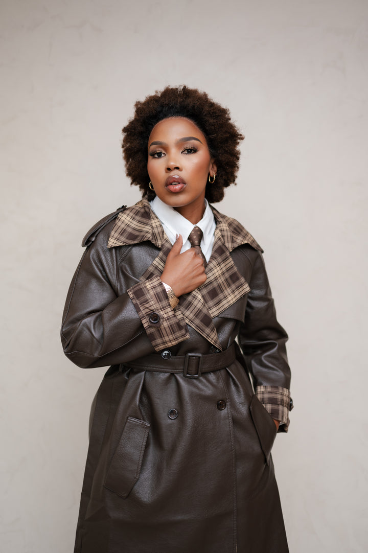 Marron Mantello Coat