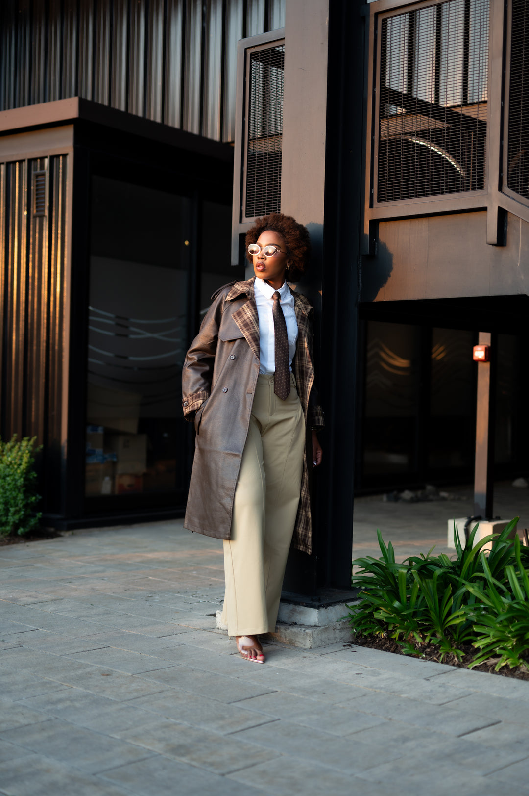 Marron Mantello Coat