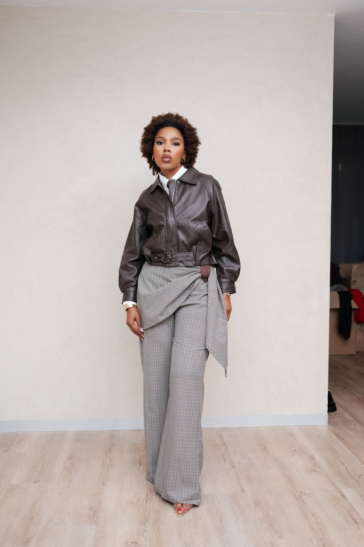 Aviateur Ceinture - Leather Jacket