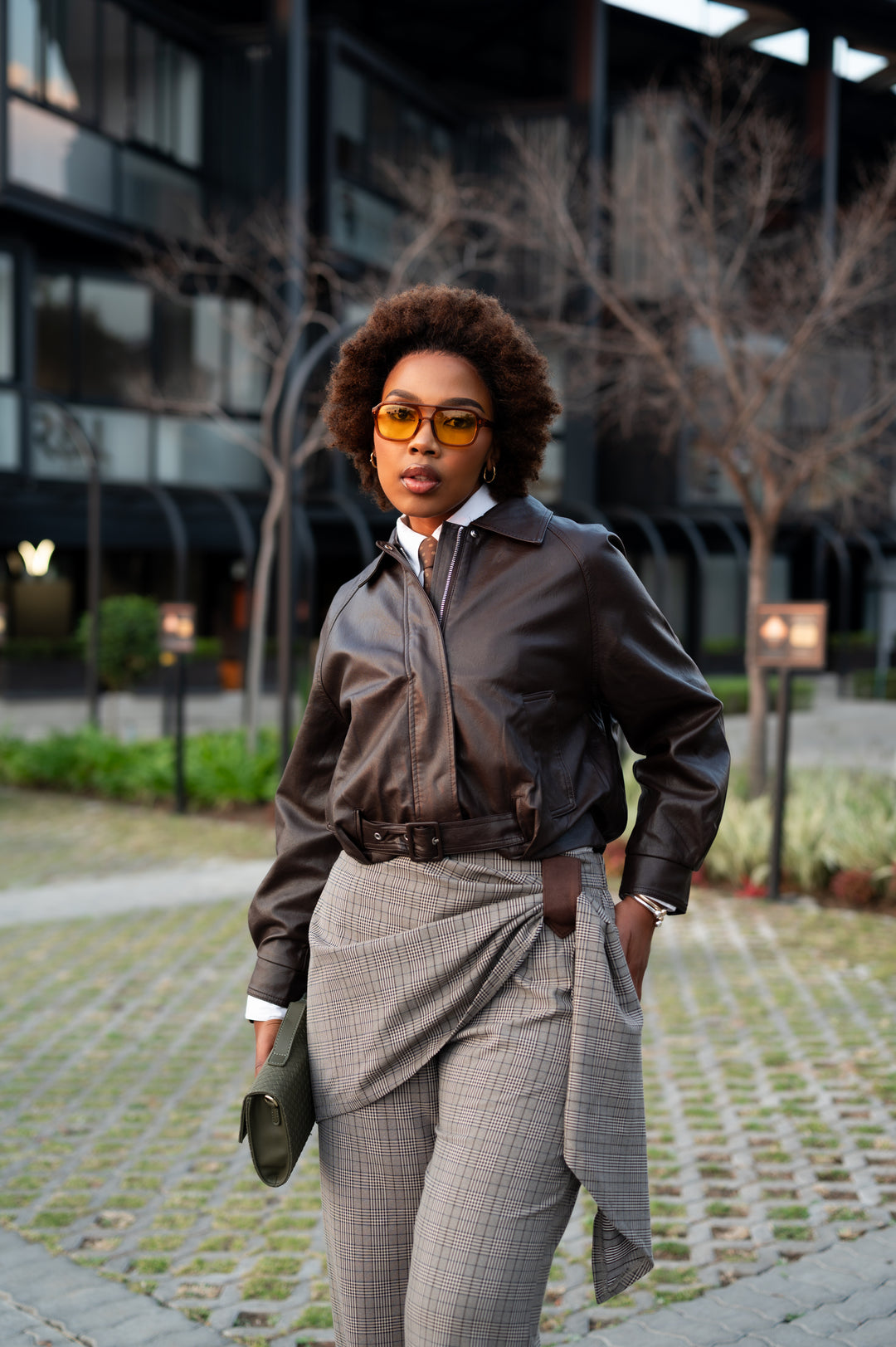 Aviateur Ceinture - Leather Jacket