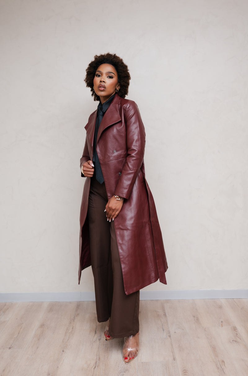 Vino Montello Leather Coat