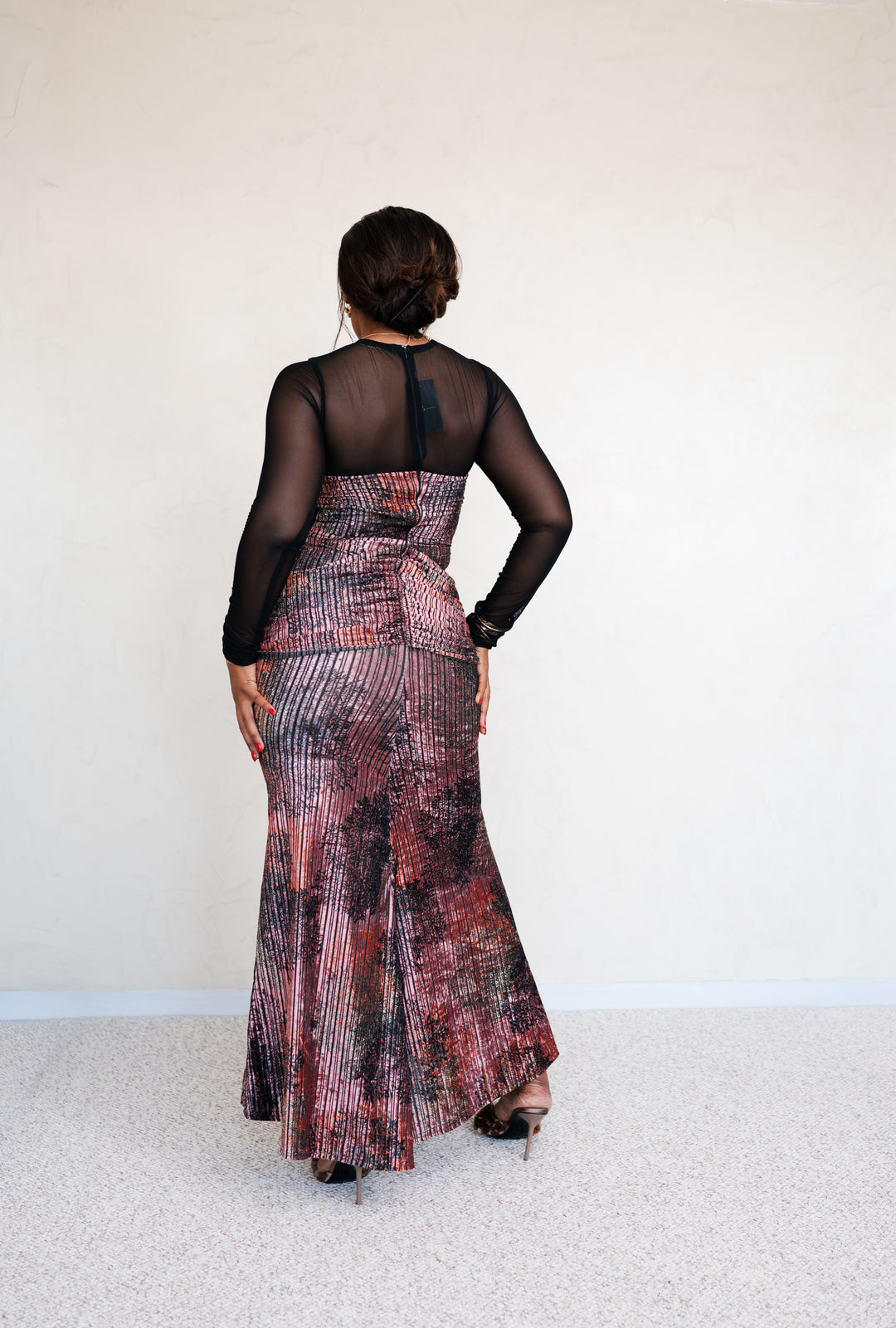 Black Lace with Pink Velvet