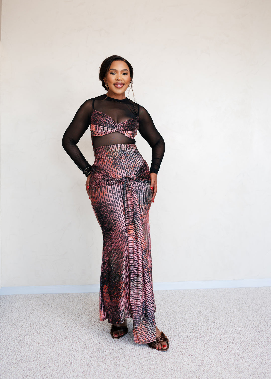 Black Lace with Pink Velvet