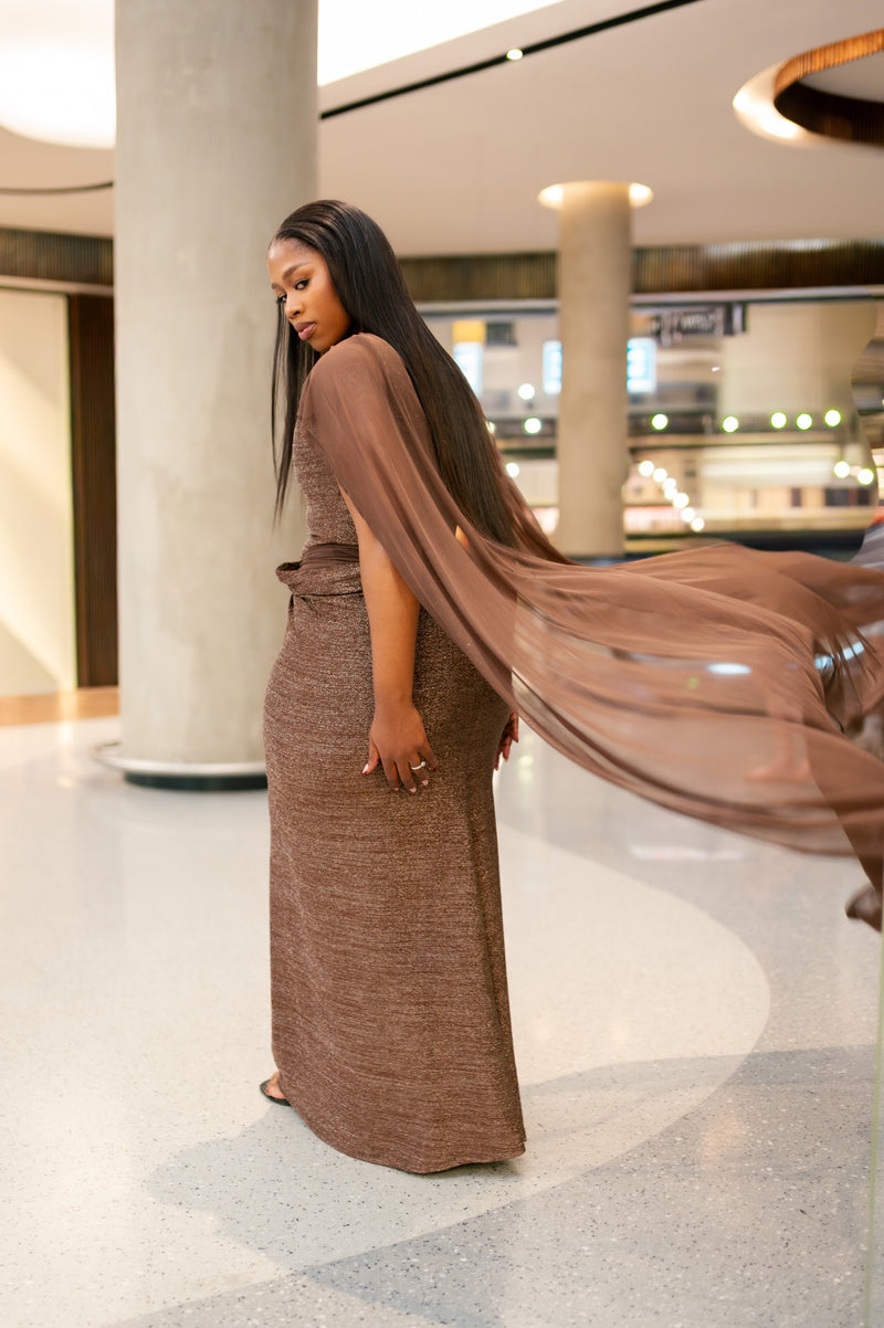 Mocha Shimmer Gown