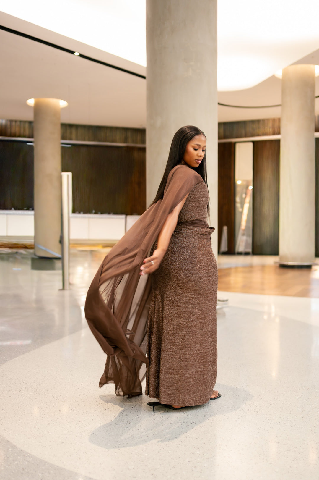 Mocha Shimmer Gown