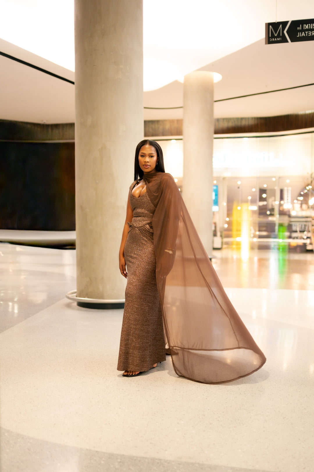 Mocha Shimmer Gown