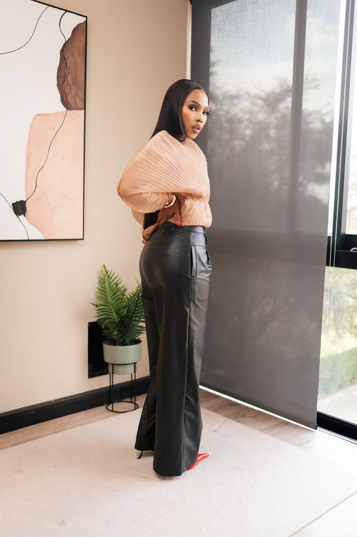 Manhattan Leather Palazzo Pants