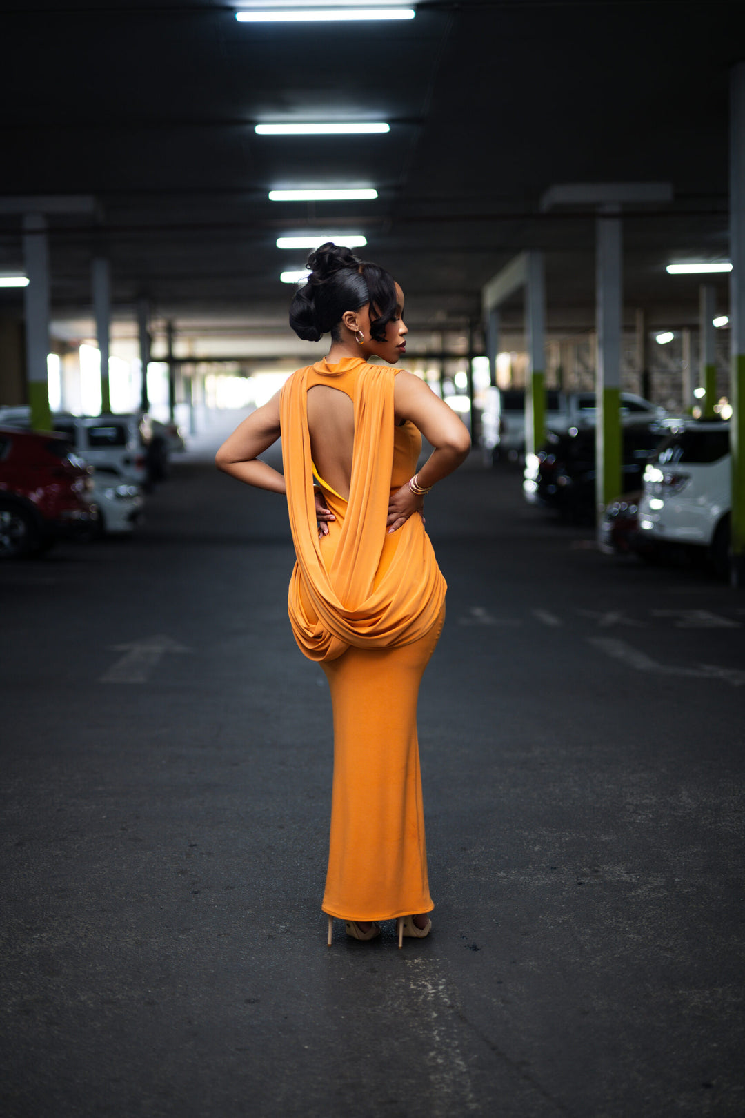 Tangerine Halo Dress