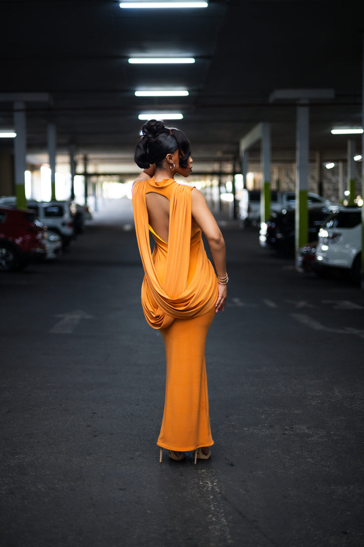 Tangerine Halo Dress