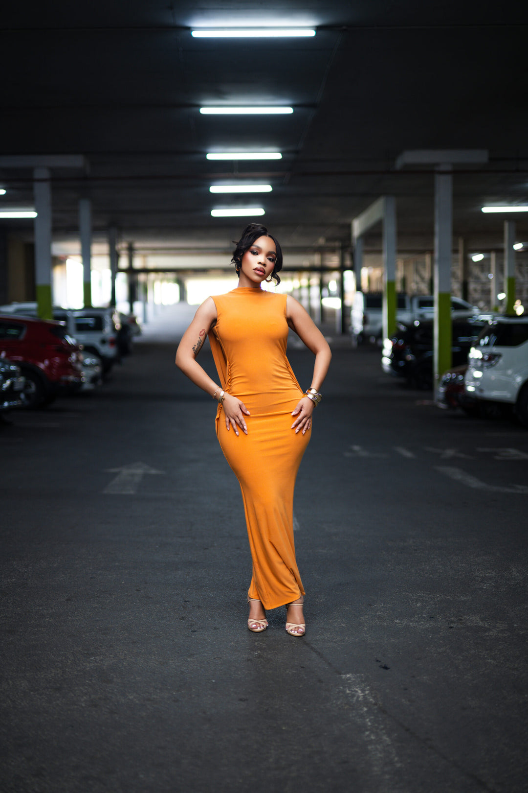 Tangerine Halo Dress
