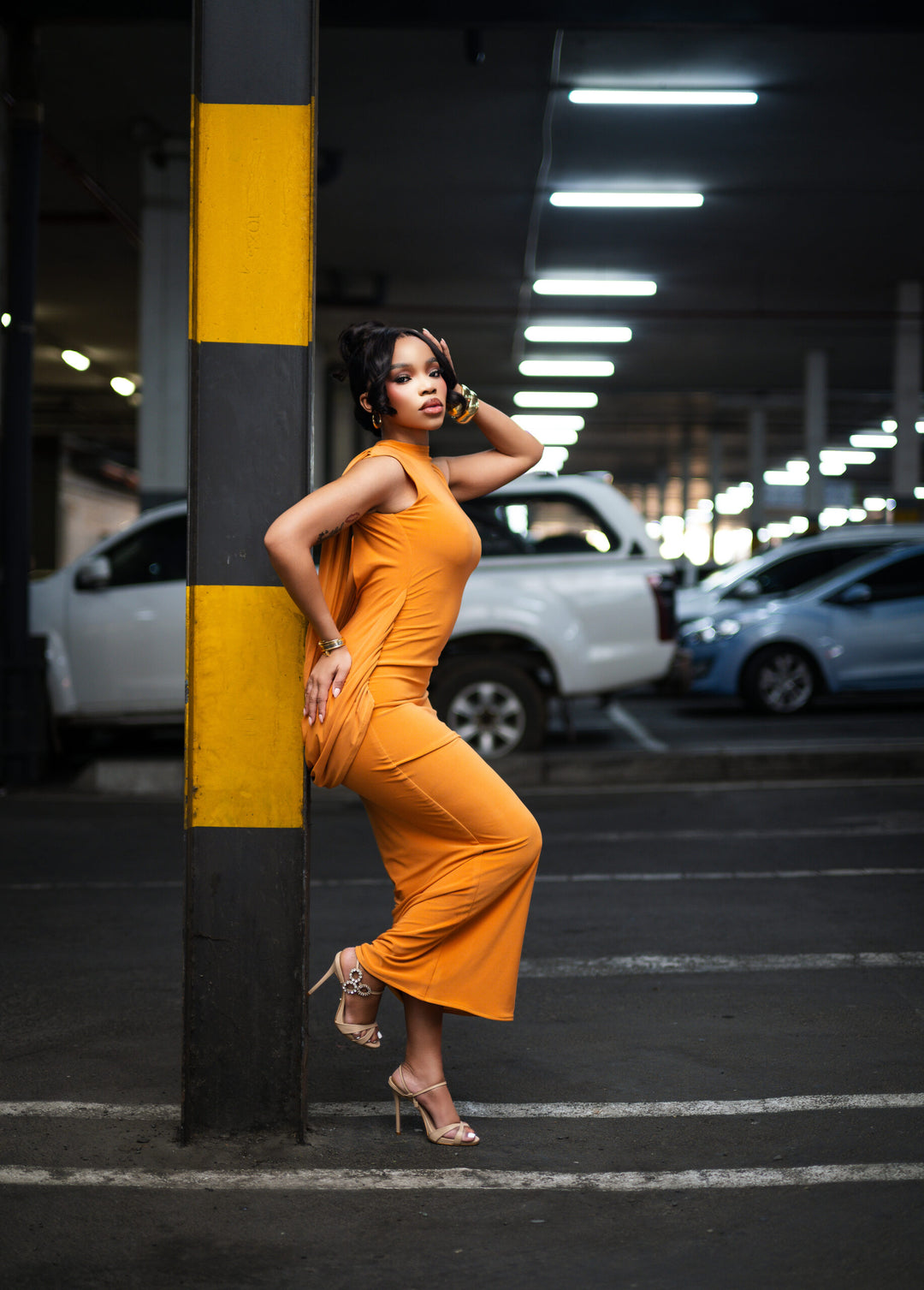 Tangerine Halo Dress