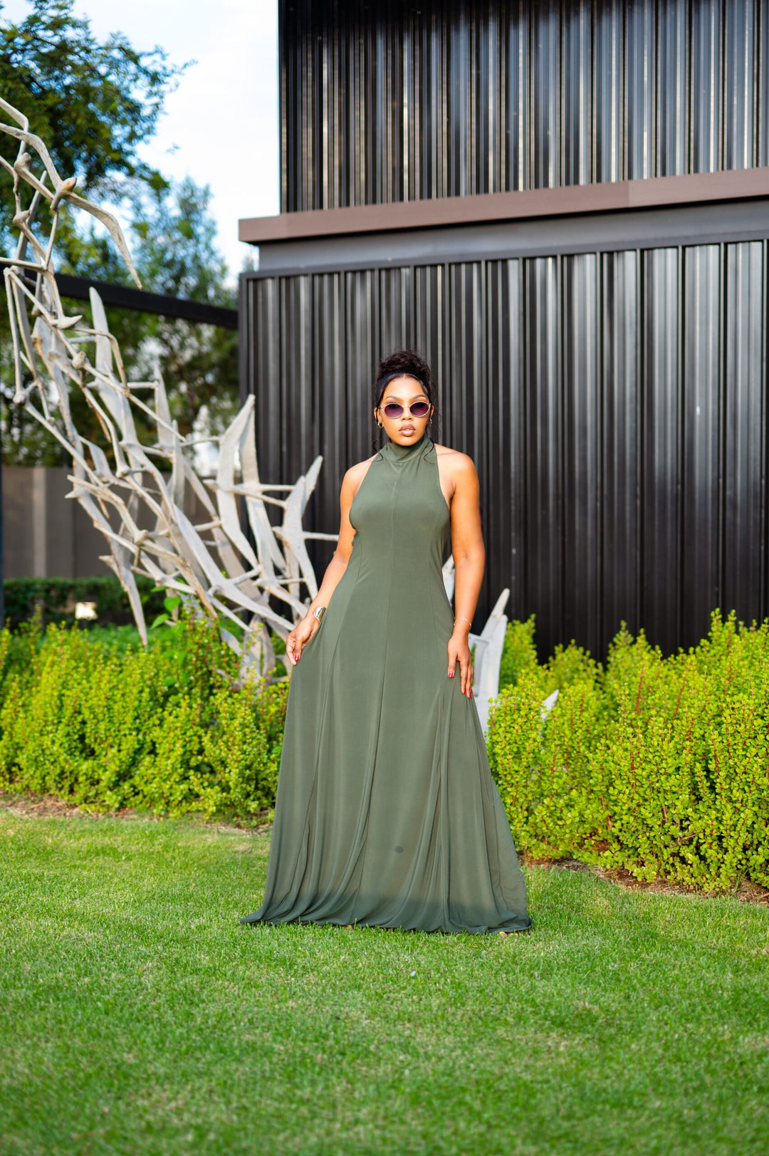 Olive Aura Gown