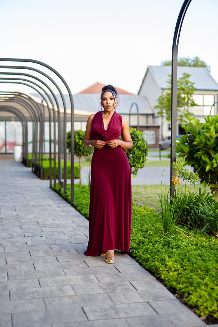 Crimson Halo Gown