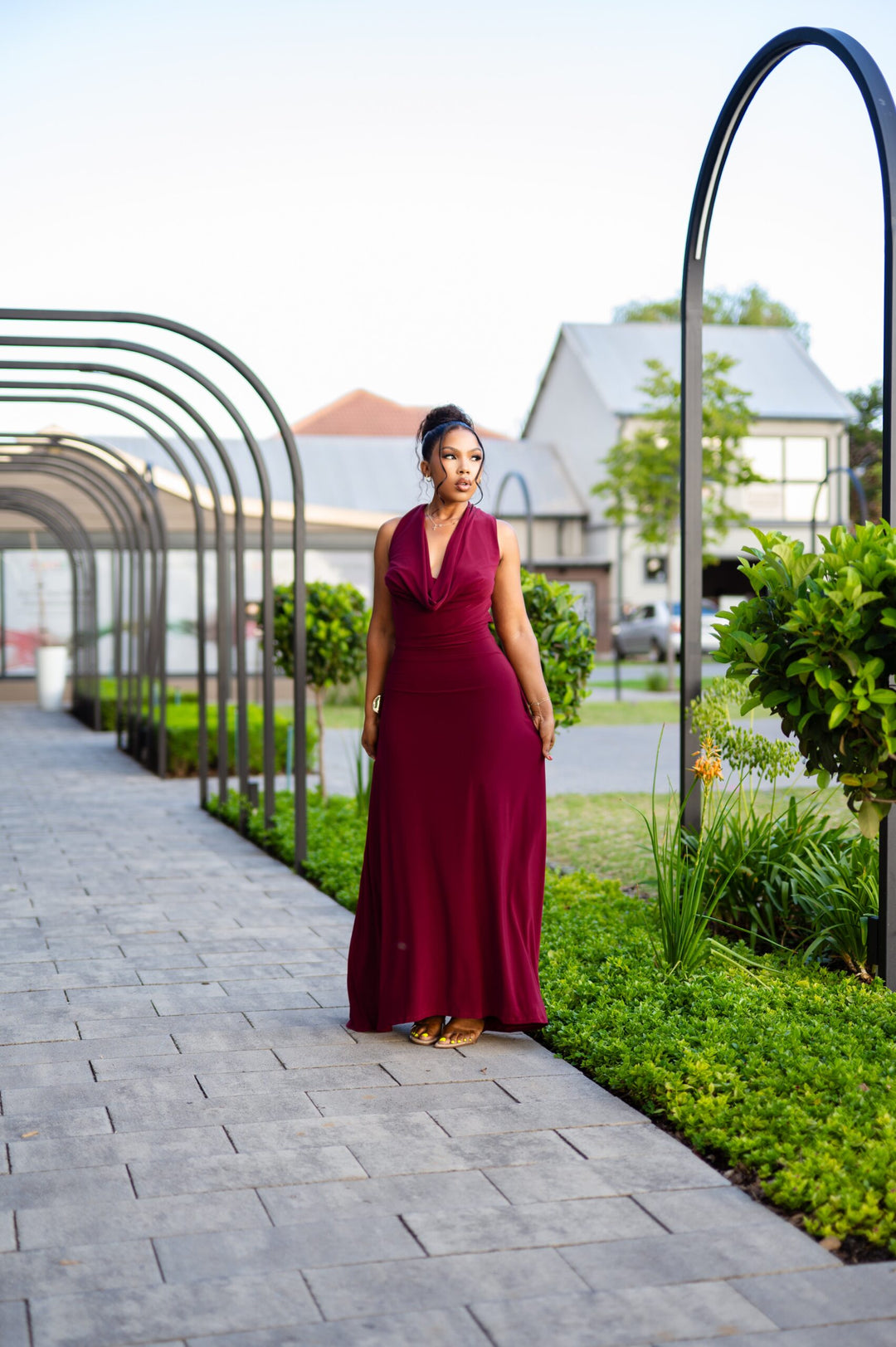 Crimson Halo Gown