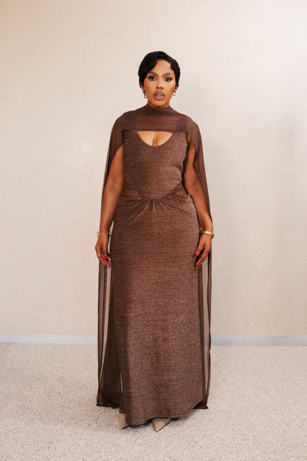 Mocha Shimmer Gown