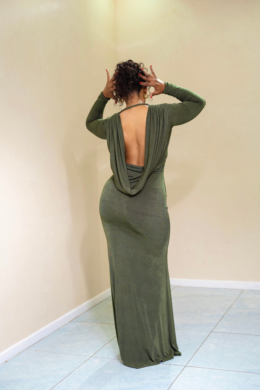 Silken Roast Dress Olive
