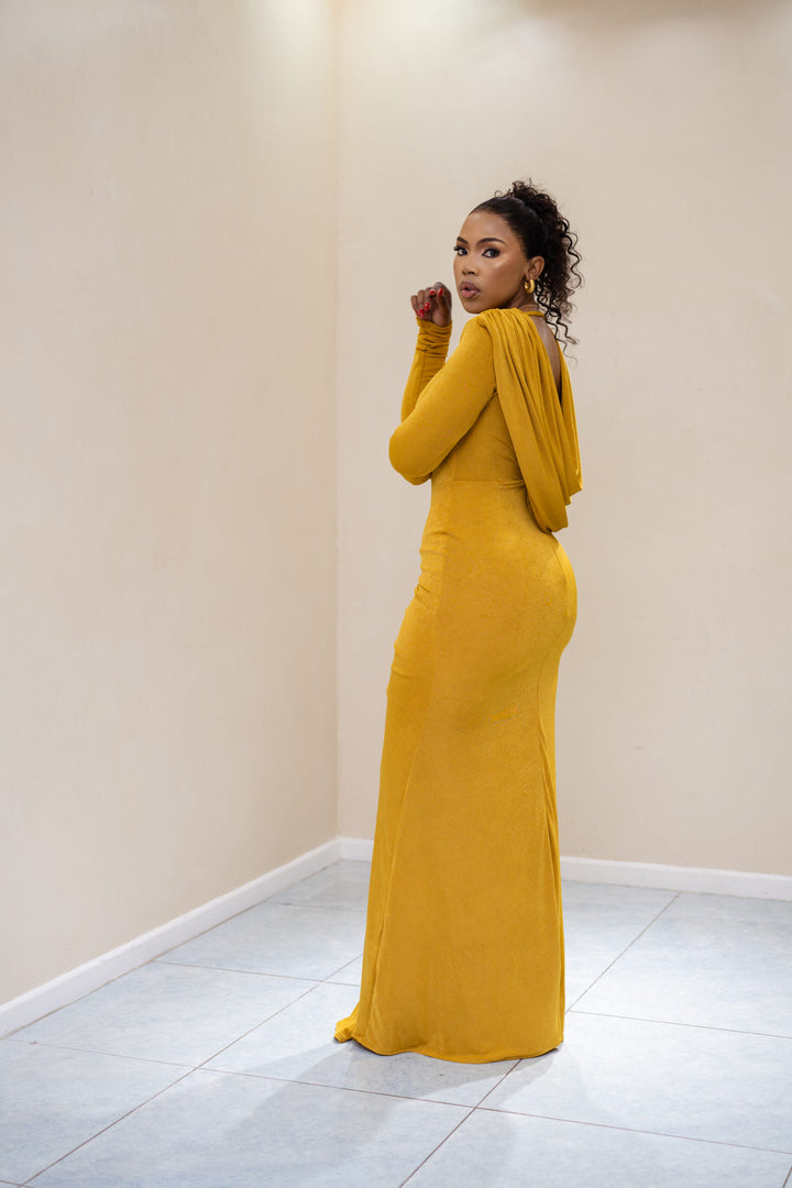 Silken Roast Dress Gold