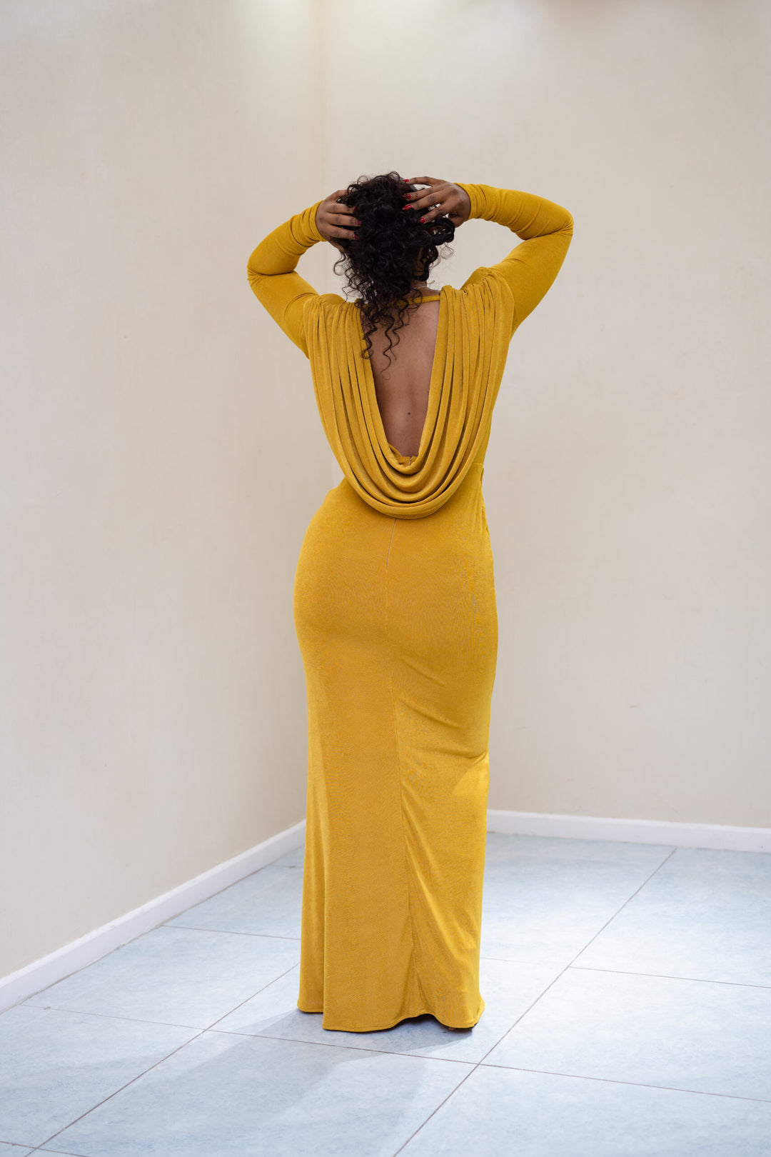 Silken Roast Dress Gold