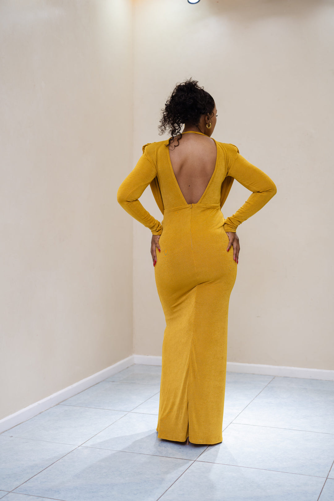 Silken Roast Dress Gold