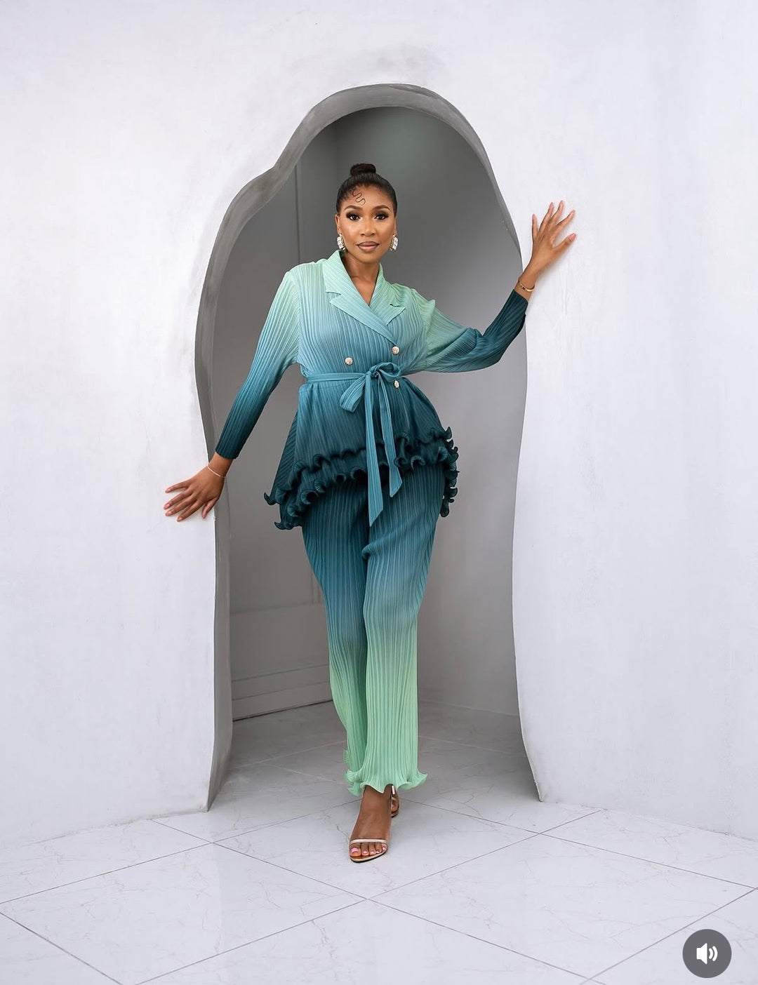 Fading Teal Ripple Set