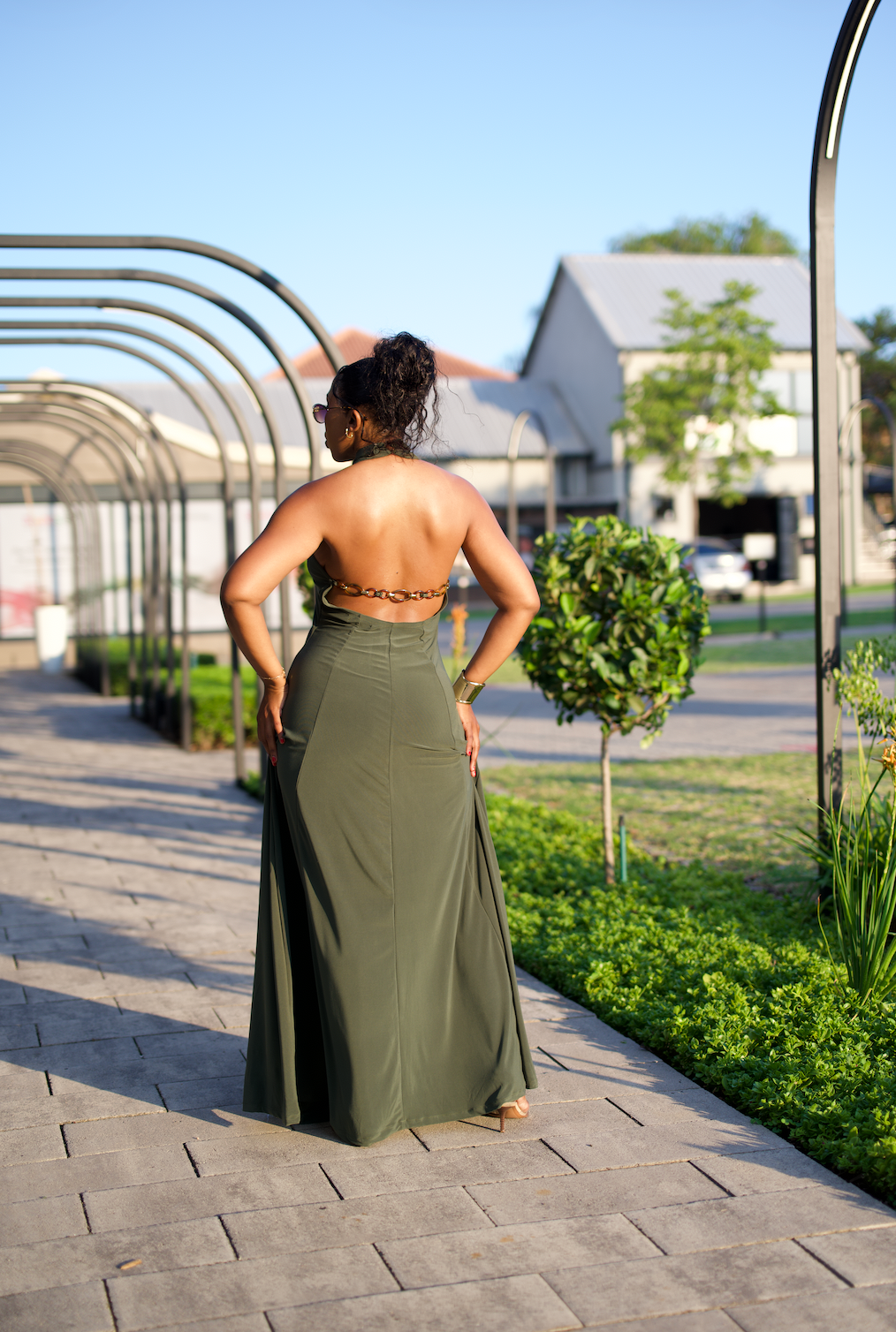 Olive Aura Gown