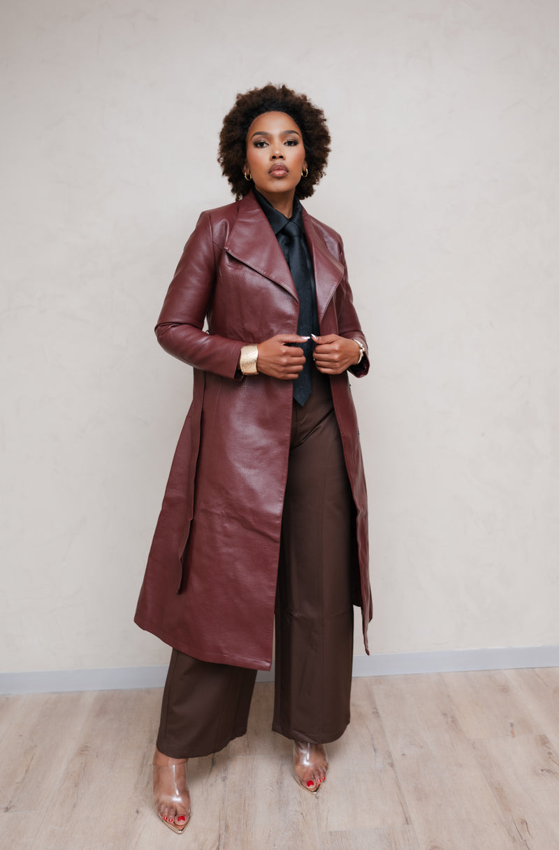 Vino Montello Leather Coat
