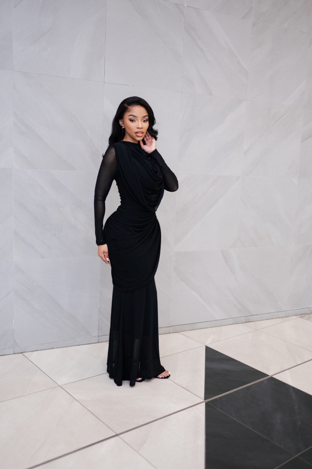 Aloutte Drape Dress