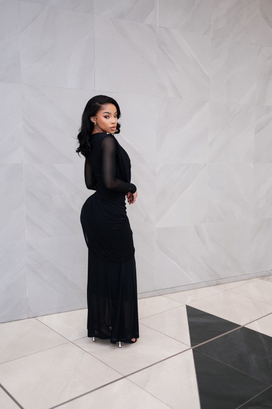 Aloutte Drape Dress