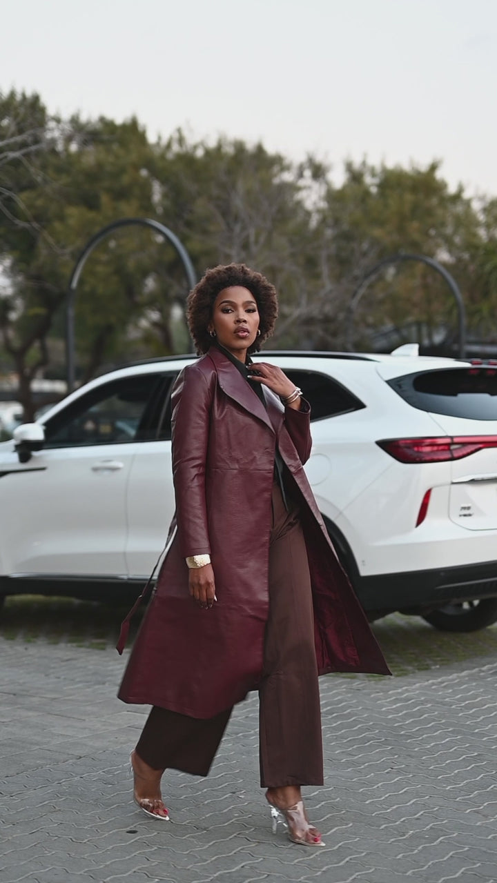 Vino Montello Leather Coat