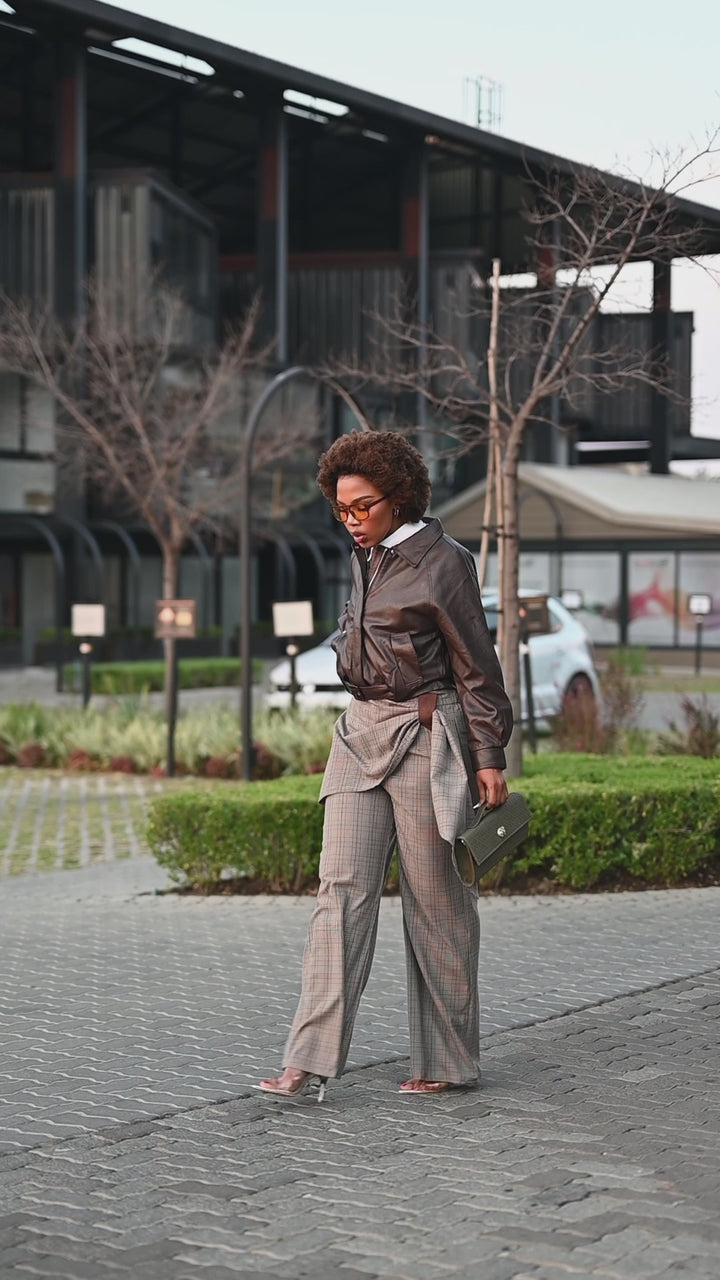 Aviateur Ceinture - Leather Jacket